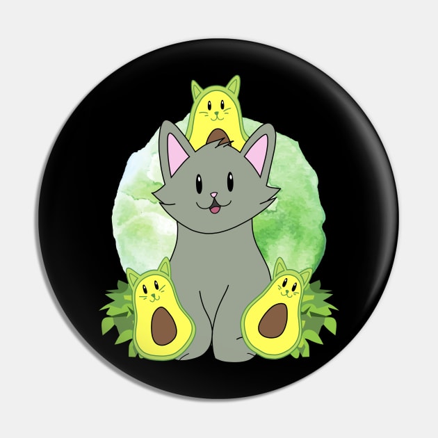 Tropical Avogato Kitty Cats Pin by pako-valor