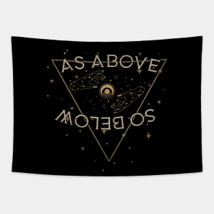 Ad Above So Bellow Wiccan Celestial Occultist Design Tapestry