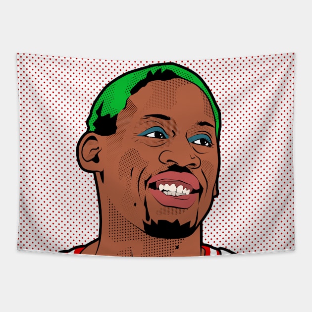 Dennis Rodman Tapestry by dbl_drbbl