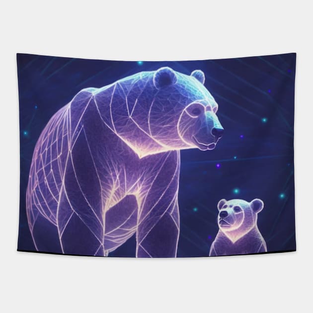 Ursa major and ursa minor constellations. Tapestry by TheDesigNook