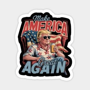 Make America Great Trump Again 4th Of July Magnet