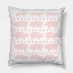 Pink Pig Parade Pillow