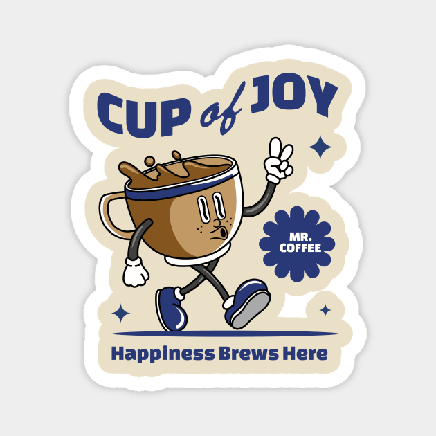 Happiness Brews Here Magnet by Harrisaputra