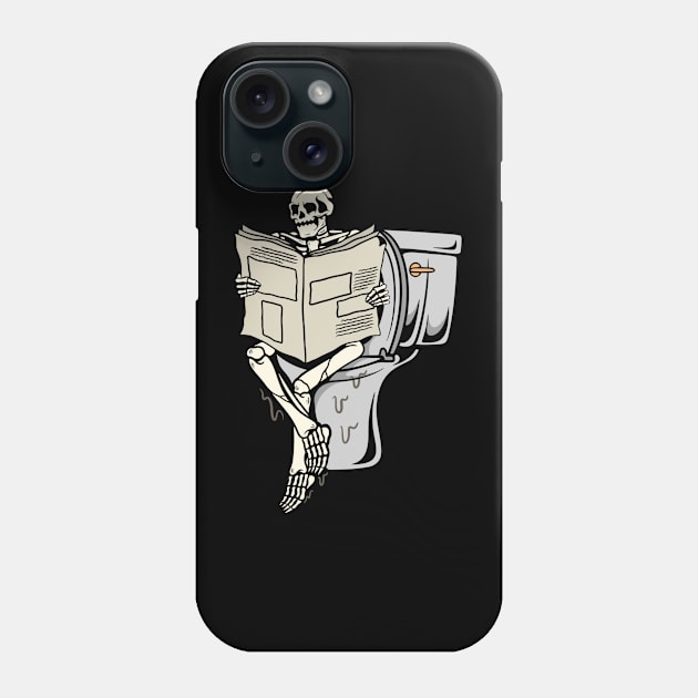 smile skull  Newspaper Phone Case by gggraphicdesignnn