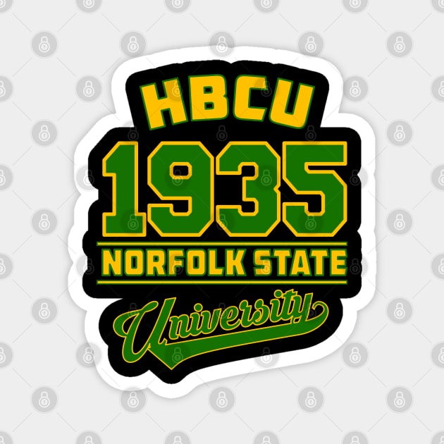 Norfolk State 1935 University Apparel Magnet by HBCU Classic Apparel Co