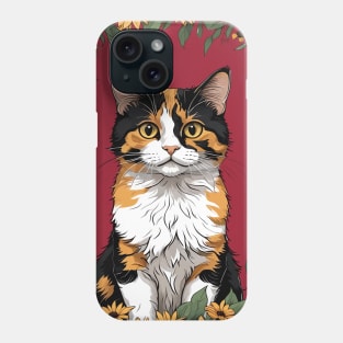 Maryland Calico Cat And Black Eyed Susan Flowers 4 Phone Case