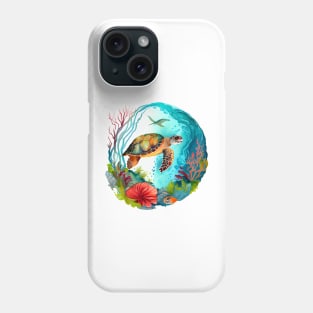 Sea Turtle Swimming Phone Case