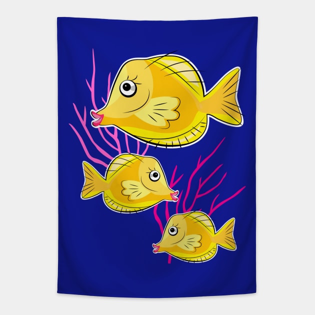 Tropical Fish Tapestry by AntiqueImages