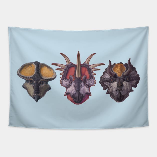 Ceratiopsian Triad Tapestry by CoffeeBlack