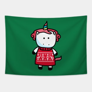 Ugly Xmas egg horn Tapestry