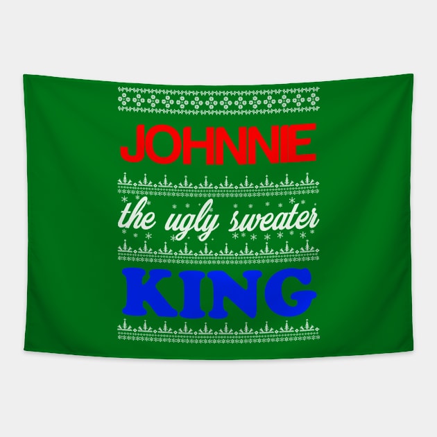 JOHNNIE the Ugly Sweater King> Happy Holidays Tapestry by CoolApparelShop