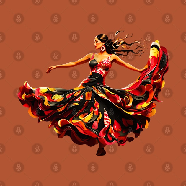 The beautiful flamenco dancer by TaansCreation 