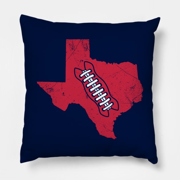 Texas Football, Retro - Navy/Red Pillow by KFig21