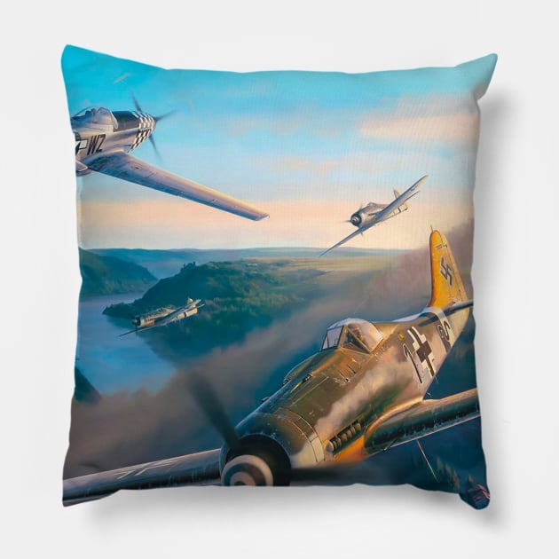 Focke Wulf Fw 190 Pillow by Aircraft.Lover