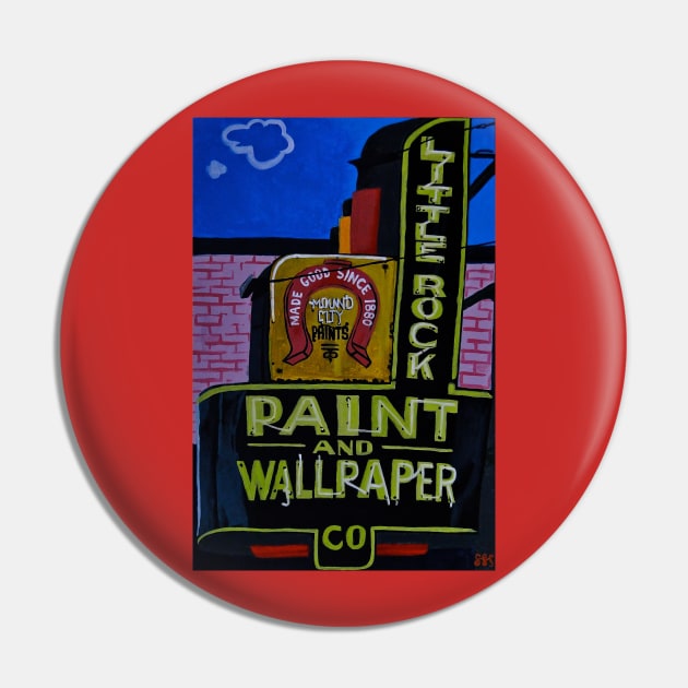 Little Rock Paint and Wallpaper Pin by SPINADELIC