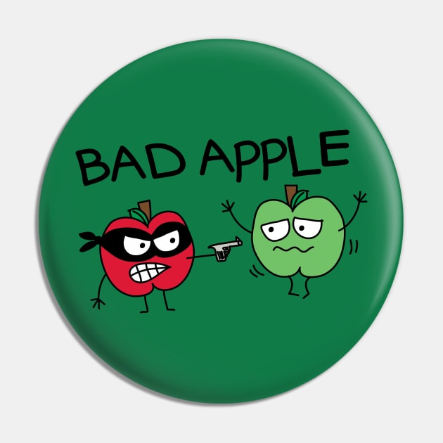 Bad Apple Pin by toddgoldmanart