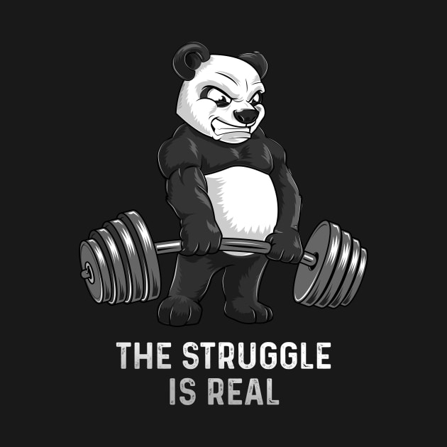 Panda Bear Deadlift SHIRT Powerlifter Funny Bodybuilding by ELFEINHALB