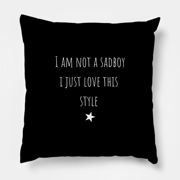 sad boy quotes Pillow by MiniGuardian