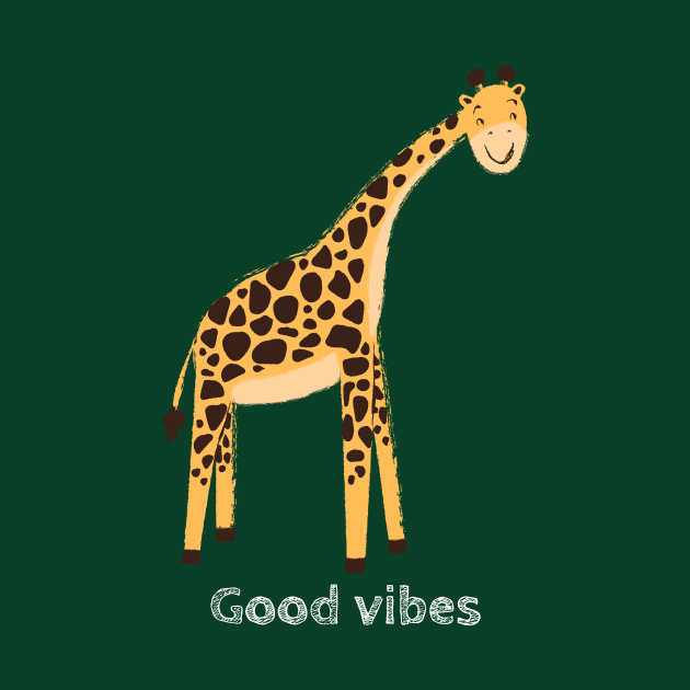 Cute Giraffe bringing good vibes by Mia
