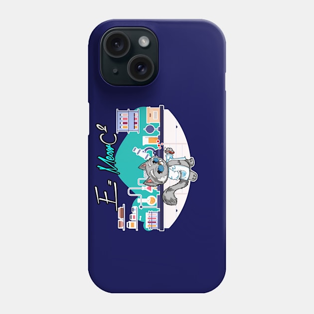 E = MeowC2 - Cat Science Lover Phone Case by DeMonica