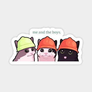 Cats with Hard Hats Magnet