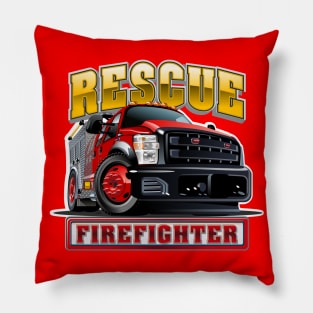 Cartoon Fire Truck Pillow