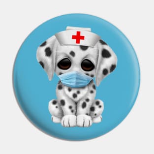 Cute Dalmatian Puppy Nurse Pin