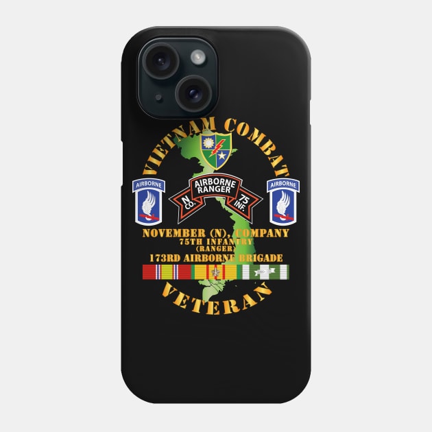 Vietnam Combat Veteran w  N Co 75th Inf Ranger - 173rd Abn Bde Phone Case by twix123844