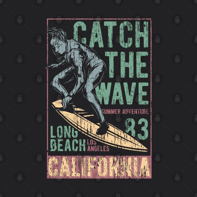 Catch the waves surfing distressed california by SpaceWiz95