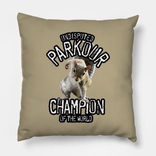 Parkour Squirrel - funny freerunning Pillow