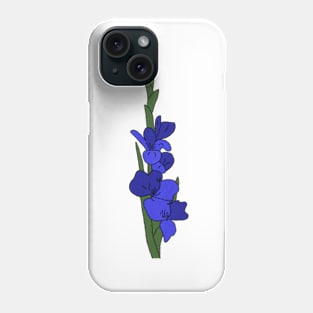 Blaue Gladiole Phone Case