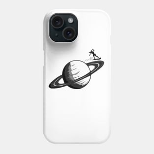 The girl skateboarding on Phone Case