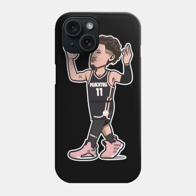 Trae Young Cartoon Style on City Edition Phone Case by ray1007