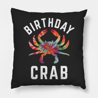 Birthday Crab Owner Tie Dye Crab Birthday Party Pillow