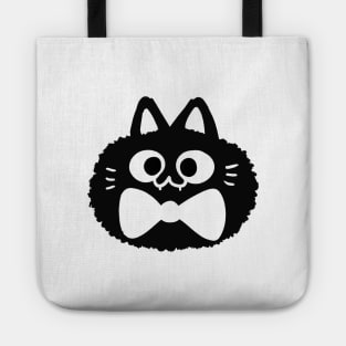 fluffy cat with bow tie Tote