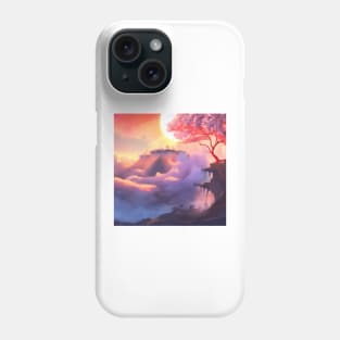 Fantasy Realms Beyond the Sakura Sky Phone Case