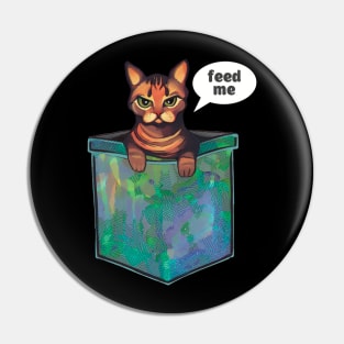 Grumpy bengal cat Feed me Pin