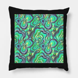 Abalone Art Hand Drawn Print Design Pillow