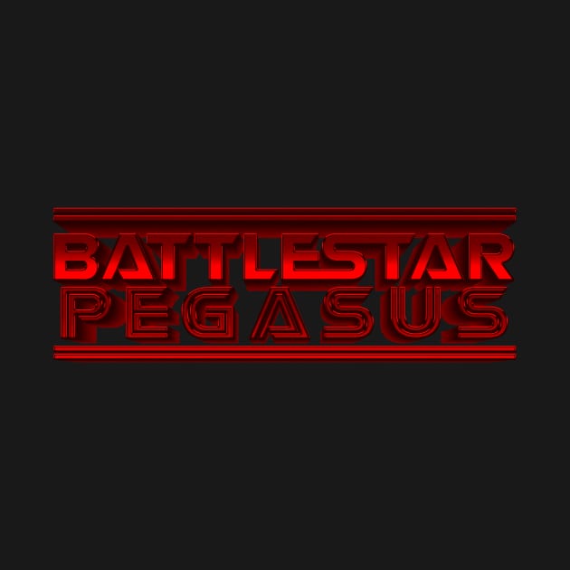 Battlestar Pegasus - Red Logo by MalcolmDesigns