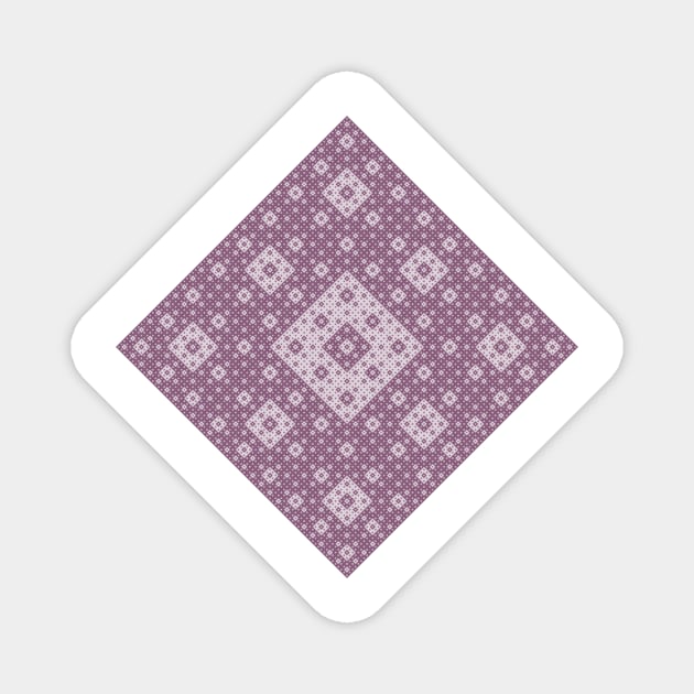 sierpinski diamond pattern - pinot noir Magnet by BrownWoodRobot