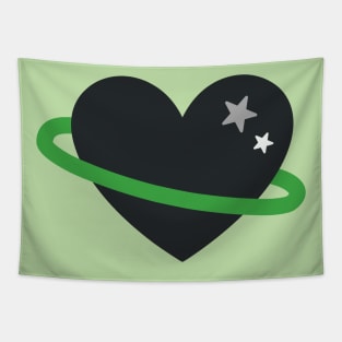 Aromantic Pride Heart Tapestry