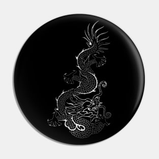 Silver Chinese Dragon Pin