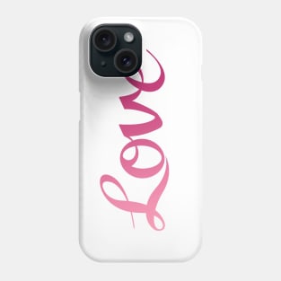 Love Script in Pink Gradient Phone Case