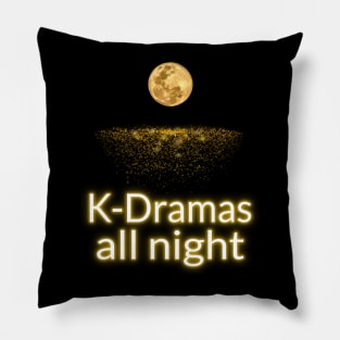 K-Dramas all night on moon and starry night Pillow