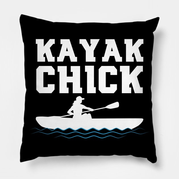 Funny Kayak Chick gift Pillow by Shirtbubble