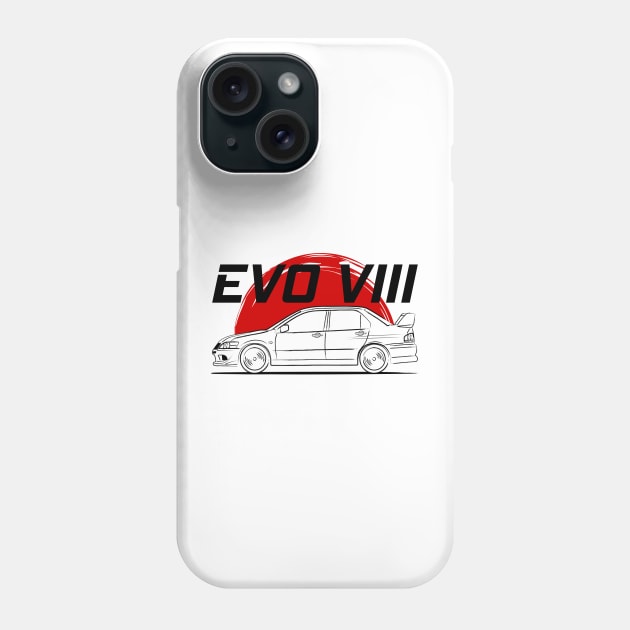 Lancer Evolution VIII Racing EVO 8 Phone Case by GoldenTuners