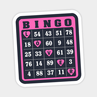 Vintage Bingo Lover Queen Love Bingo Magnet