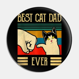 Best Cat Dad Ever Fist Bump Best Cat Dad Ever Pin