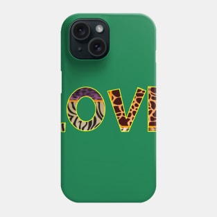 Love Message Leopard Pattern Women’s Positive Vibes Style Phone Case