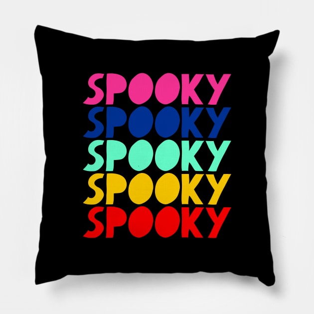 spooky rainbow Pillow by night sometime